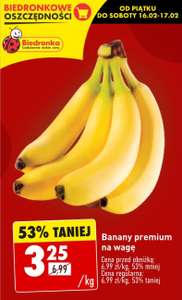 Banany - 3,25zł/kg. BIEDRONKA