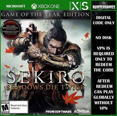 Sekiro: Shadows Die Twice GOTY Edition AR XBOX One / Xbox Series X|S CD Key - wymagany VPN