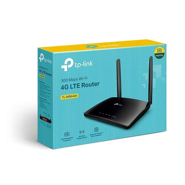 Router TP-Link TL-MR6400 802.11b, 802.11g, 802.11n (Wi-Fi 4) z wejściem na kartę sim