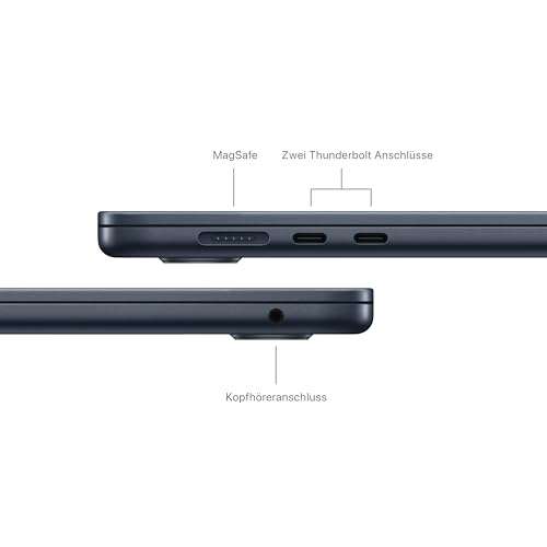 Apple 2024 15" MacBook Air laptop z chipem M3: wyświetlacz Liquid Retina 15,3", 8 GB pamięci RAM, pamięć SSD 256 GB 1425.35€