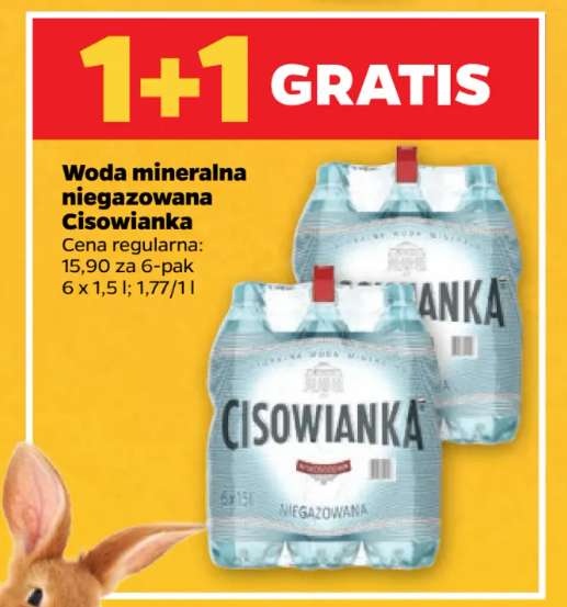 Woda mineralna Cisowianka niegazowana 1,5L 6+6 gratis - Netto