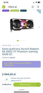 RX 6950 XT Phantom Gaming 16GB OC + starfield (możliwe 2877,98)