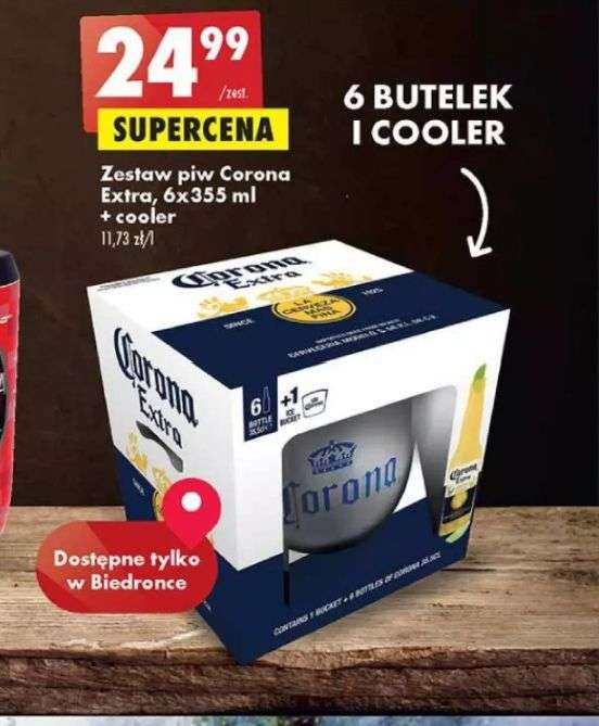 Biedronka Zestaw 6 piw Corona + cooler