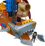 Statek piracki z rekinem, zestaw z figurkami Imaginext, Fisher-Price
