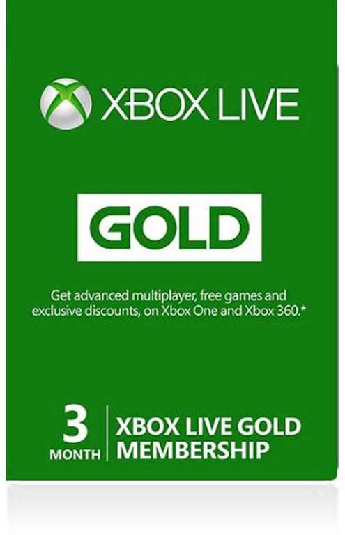 XBOX Live 3-month Gold Subscription Card