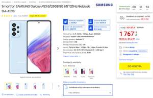Smartfon SAMSUNG Galaxy A53 6/128GB 5G 6.5" 120Hz Niebieski SM-A536 (możliwe 1267,13 PLN z cashback)