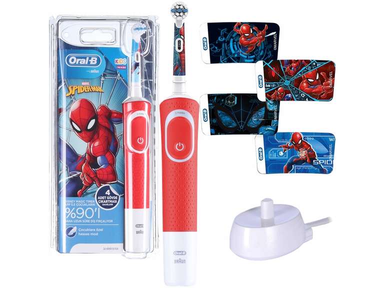 Szczoteczka elektryczna dla dzieci Oral-B Vitality 100 Kids z motywem Spiderman (timer, wbudowana bateria) @ Allegro
