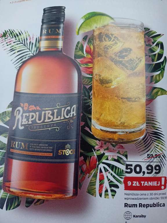 Rum Republica Reserva Stock/Bozkov 0,7l. Sklep Netto