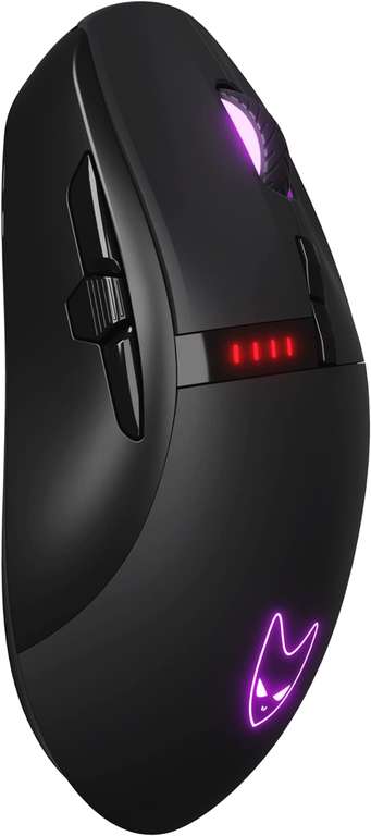 Bezprzewodowa mysz gemingowa Oversteel Invar RGB, do 10000 DPI, 8 programowalnych przycisków, 10 trybów oświetlenia RGB, przełącznik Huano
