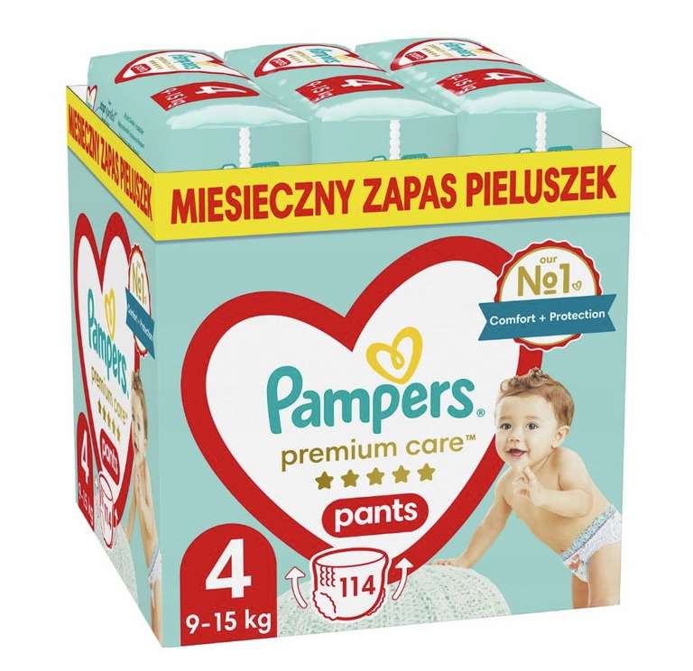 Pieluchomajtki Pampers Premium Care Pants rozmiar 4 9-15 kg 114 szt.