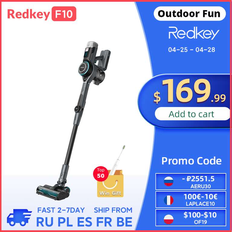 Rodkey F10 - bezprzewodowy odkurzacz ręczny - 23kPa - za 159,99$