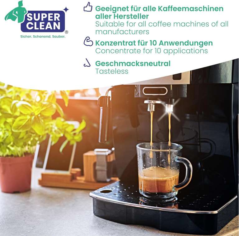 SUPER CLEAN Uniwersalny odkamieniacz do ekspresów do kawy, 1000 ml ( przy zakupie dwóch 25,45zl sztuka)