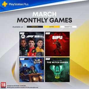 PlayStation Plus Essential - Marzec 2024: EA Sports F1 23, Sifu, Hello Neighbor 2, Destiny 2: Witch Queen (PS4, PS5)
