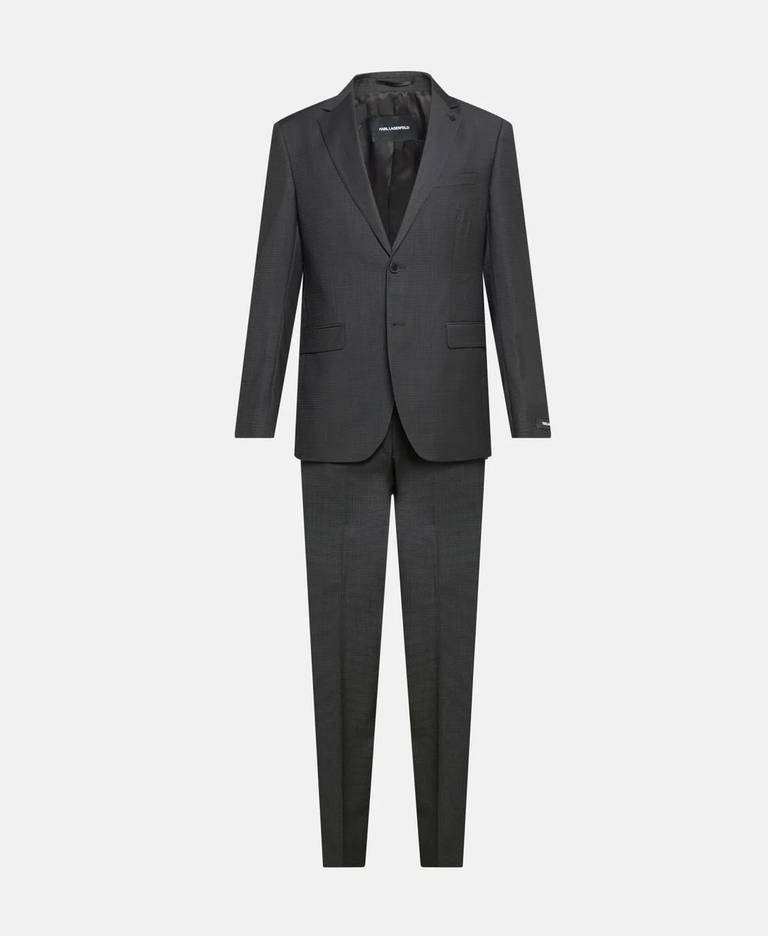 Karl Lagerfeld Garnitur wełniany Clever / 100% wełna + podszewka z wiskozy / antracytowy od 589 za r. 50