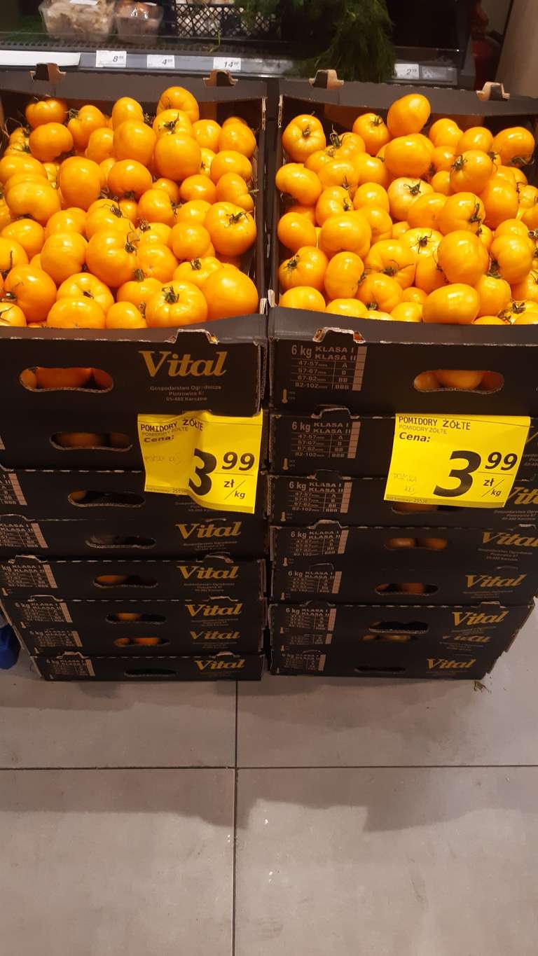 Pomidory żółte po 3,99 Białystok PSS Delikatesy