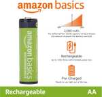 Akumulatorki Amazon Basics AA 2000 mAh, 12 sztuk (4,55 zł/szt)