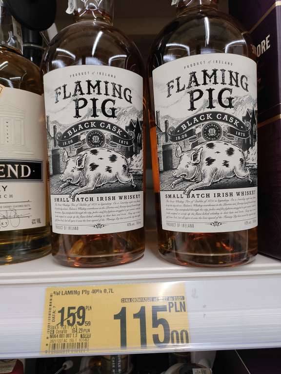 Whiskey Flaming Pig Black Cask 40% 0,7 l Auchan, Wola Park