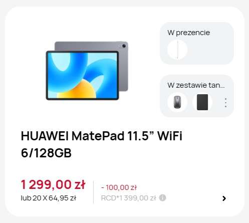 HUAWEI MatePad 11.5” WiFi 6/128GB + rysik (2. gen.) [5. urodziny HUAWEI Store]