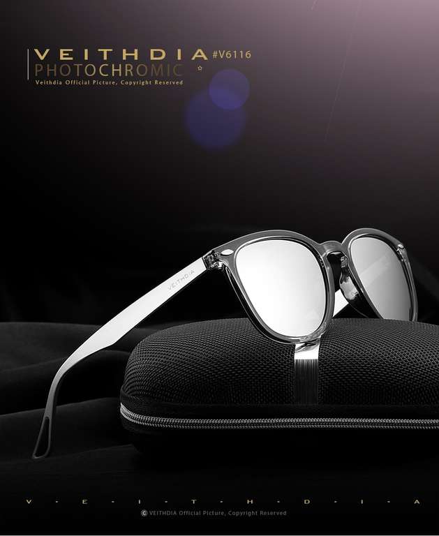 Kupon 1/9$ i oferty na okulary z polaryzacją Veithdia kompilacja