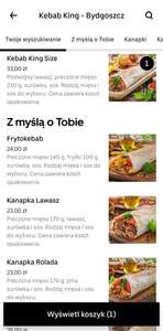 Kebab KING - Rollo Średnie za 13 zł z dostawą w Uber EATS (dla nowych użytkowników, na terenie Bydgoszczy)