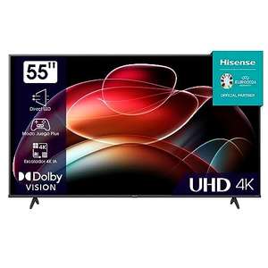 Telewizor Hisense 55A6K UHD 4K, VIDAA Smart TV, 55 cali, Dolby Vision, Game Mode Plus, DTS Virtual X | Amazon | 284,34€