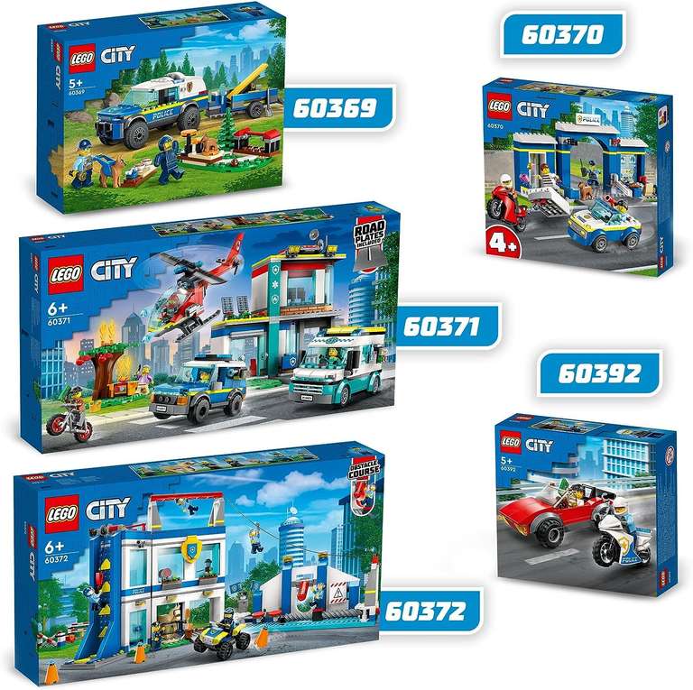 LEGO 60371 City Parking Dla Pojazdów Uprzywilejowanych z Helikopterem Strażackim