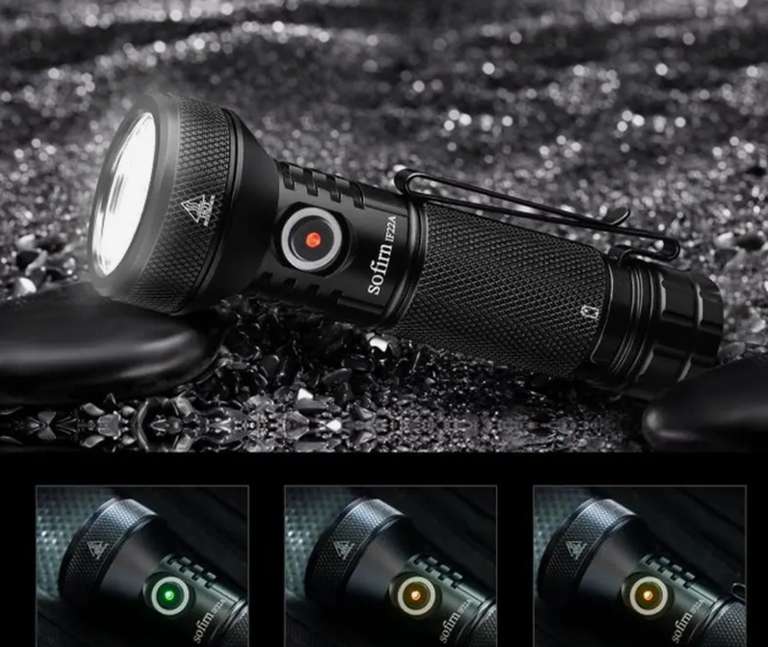 Sofirn IF22A 2100lm latarka LED mocny reflektor 21700 SFT40 680M zasięg USB C $30.56