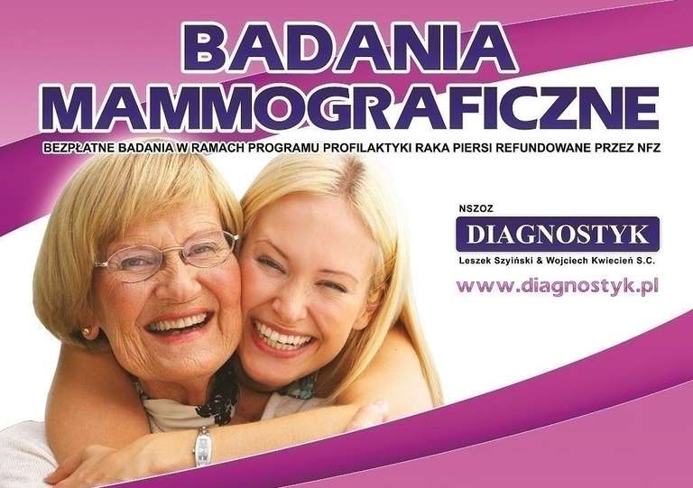 Bezpłatne badania mammograficzne dla Pań