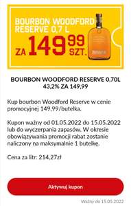 WHISKEY BURBON WOODFORD RESERVE 0,7L 43,2% Duzy Ben