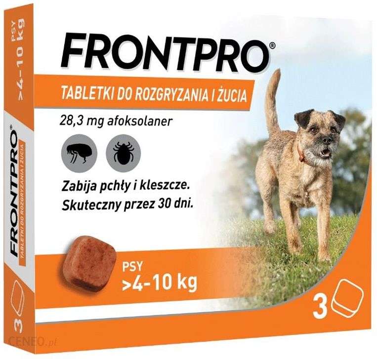 FRONTPRO tabletki dla psów do zwalczania inwazji pcheł i kleszczy