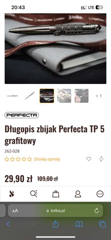 Długopis zbijak Perfecta TP 5 grafitowy