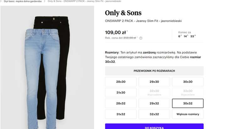 Only & Sons Jeansy Slim fit 2 pary