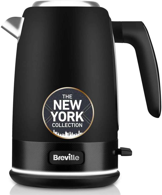Czajnik elektryczny Breville New York VKT146X, 1.7L, matowa czerń, z podświetleniem, 2400W (a z tej serii toster za 192,56zł)