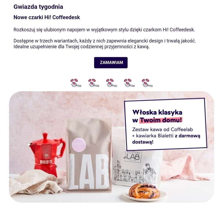coffeedesk.pl Darmowa dostawa na kawy CoffeeLab przez cały Kwiecień coffeedesk + rabat 10zl mwz 109zl (czytaj opis)