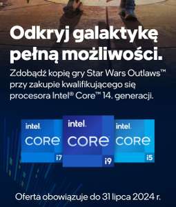 Gra Star Wars Outlaws przy zakupie kwalifikującego się procesora Intel Core 14. generacji
