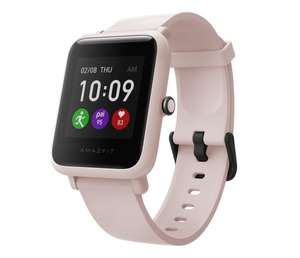 Smartwatch Huami Amazfit Bip Lite (do 30 dni użytkowania, 5 ATM, Powiadomienia o połączeniach), kolor różowy i czarny @ x-kom