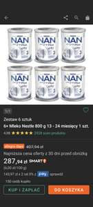 6× Mleko Nestle 800 g 13 - 24 miesięcy 1 szt. Nan optipro plus 3
