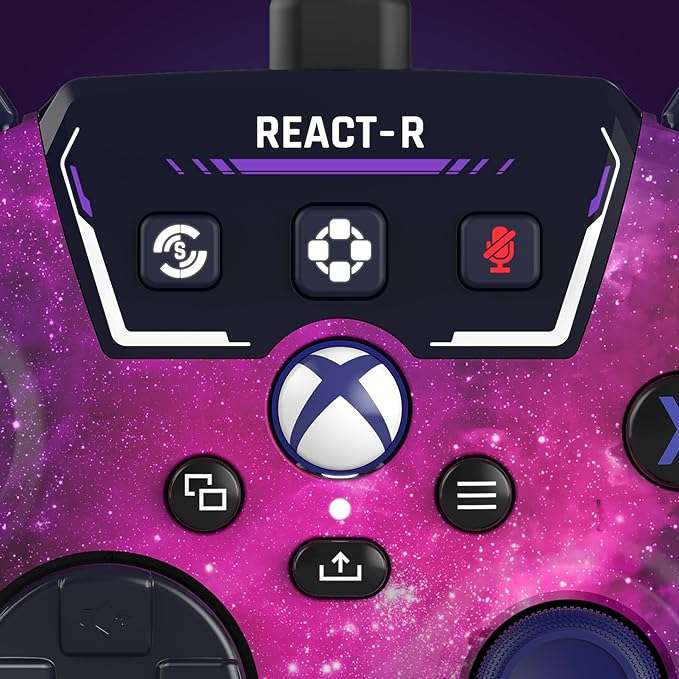Turtle Beach React-R Nebula przewodowy kontroler do Xbox Series X|S, One i PC pad gamepad