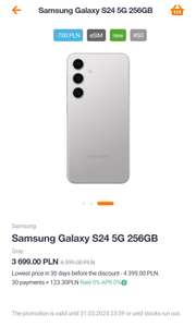 Smartfon Samsung Galaxy S24 ze sklepu Orange Flex 8/256 GB