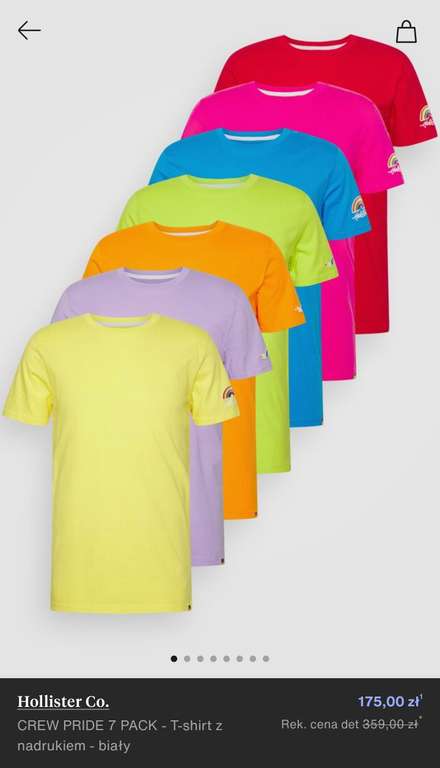 Zestaw T-shirt'ów Hollister (7-pack) 100% bawełna
