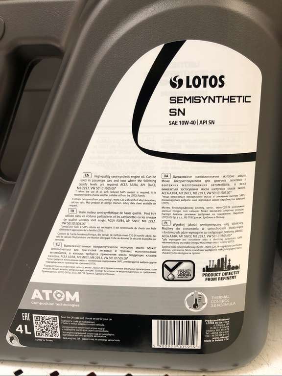 Lotos 10w40 4L Semisynthetic