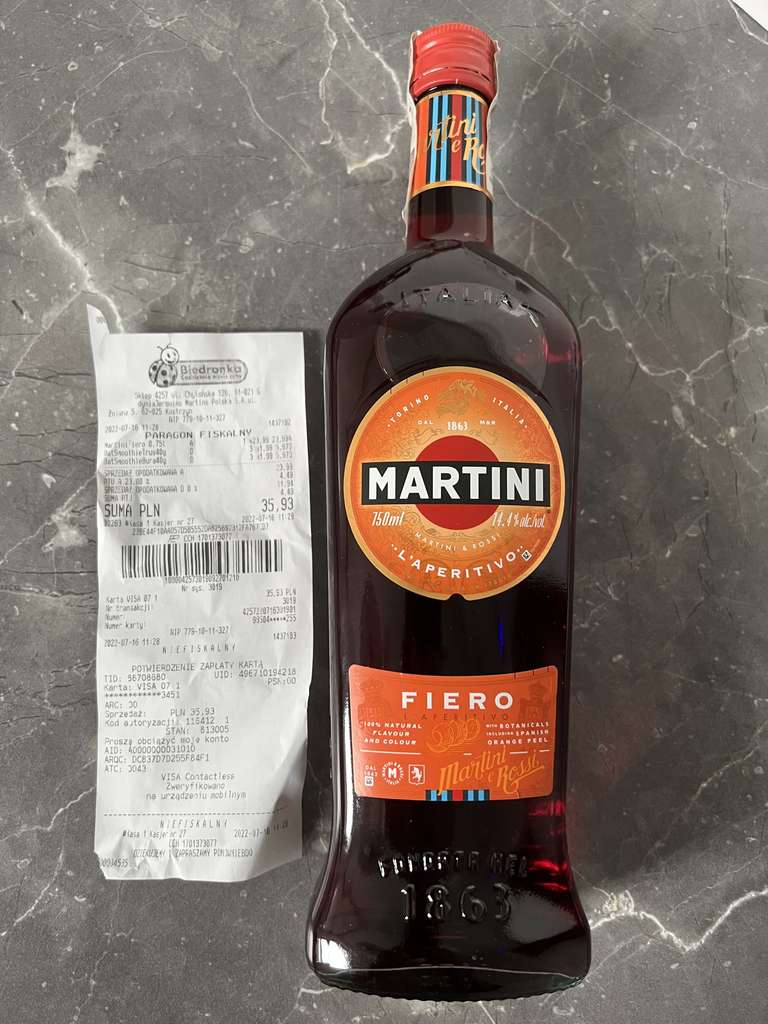 Martini Fiero l’aperitivo 0,75l biedronka