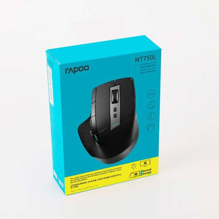 Myszka bezprzewodowa Rapoo MT750 / MT750S (do 3200 DPI, do 4 urządzeń, 8 przycisków) | Wysyłka z CN | $25.27 @ Aliexpress