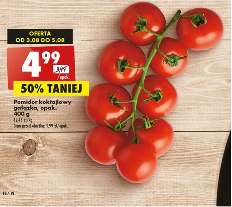 Pomidory koktajlowe 400g Biedronka