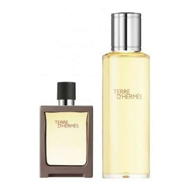 Perfumy Zestaw Hermès Terre d’Hermès EDT 155 ml (30ml butelka podróżna + 125ml uzupełnienie, refill)