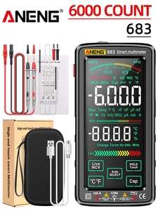 Multimetr ANENG 683 (dotykowy ekran, DC do 1000V, AC do 750, termometr, test diody) $19,99 | wysyłka z CN @ Banggood