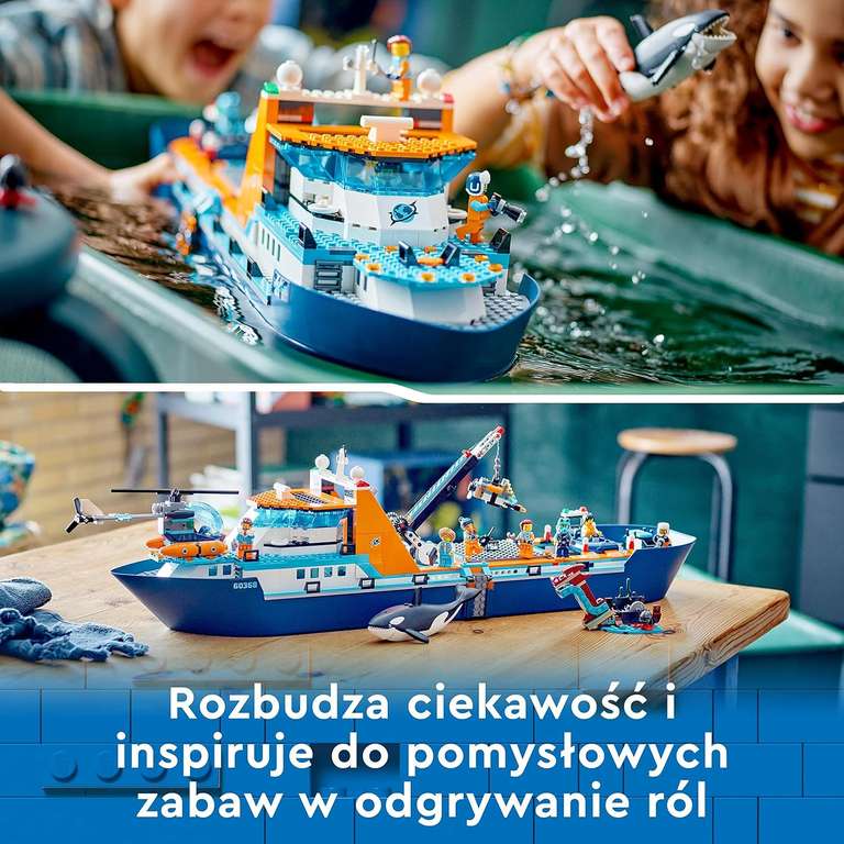 LEGO City 60368 Łódź badacza Arktyki | LEGO City 60377 Łódź do nurkowania badacza