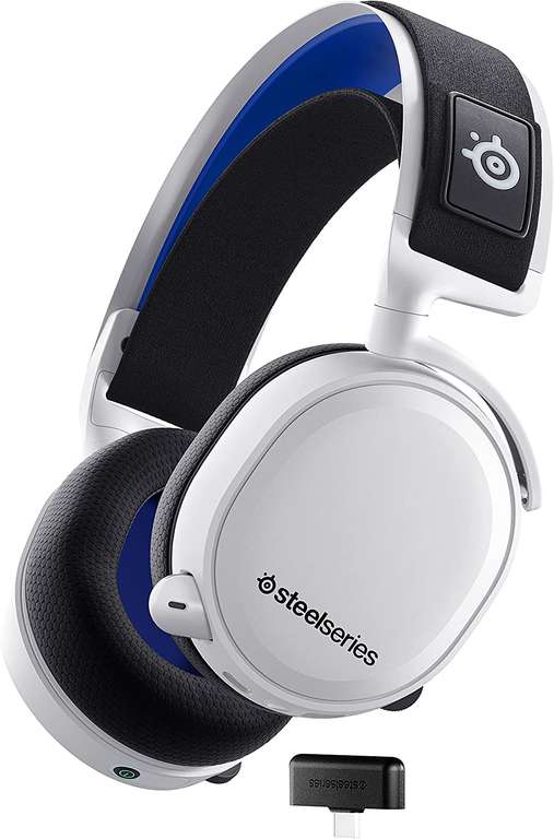 SteelSeries Arctis 7P+ - Bezprzewodowy zestaw słuchawkowy do gier - Bezstratny dźwięk 2,4 GHz - Dla PS5, PS4, PC, Mac, Android i Switch