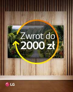 Zwrot do 2000 zł za zakup telewizora LG OLED lub QNED.