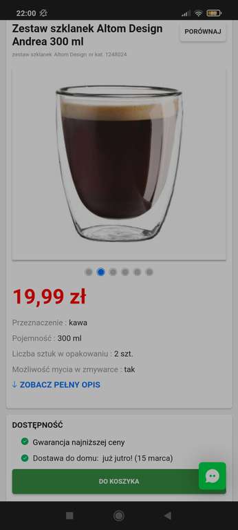 Zestaw szklanek Altom Design Andrea 300 ml za 19,99 zł w Ole Ole